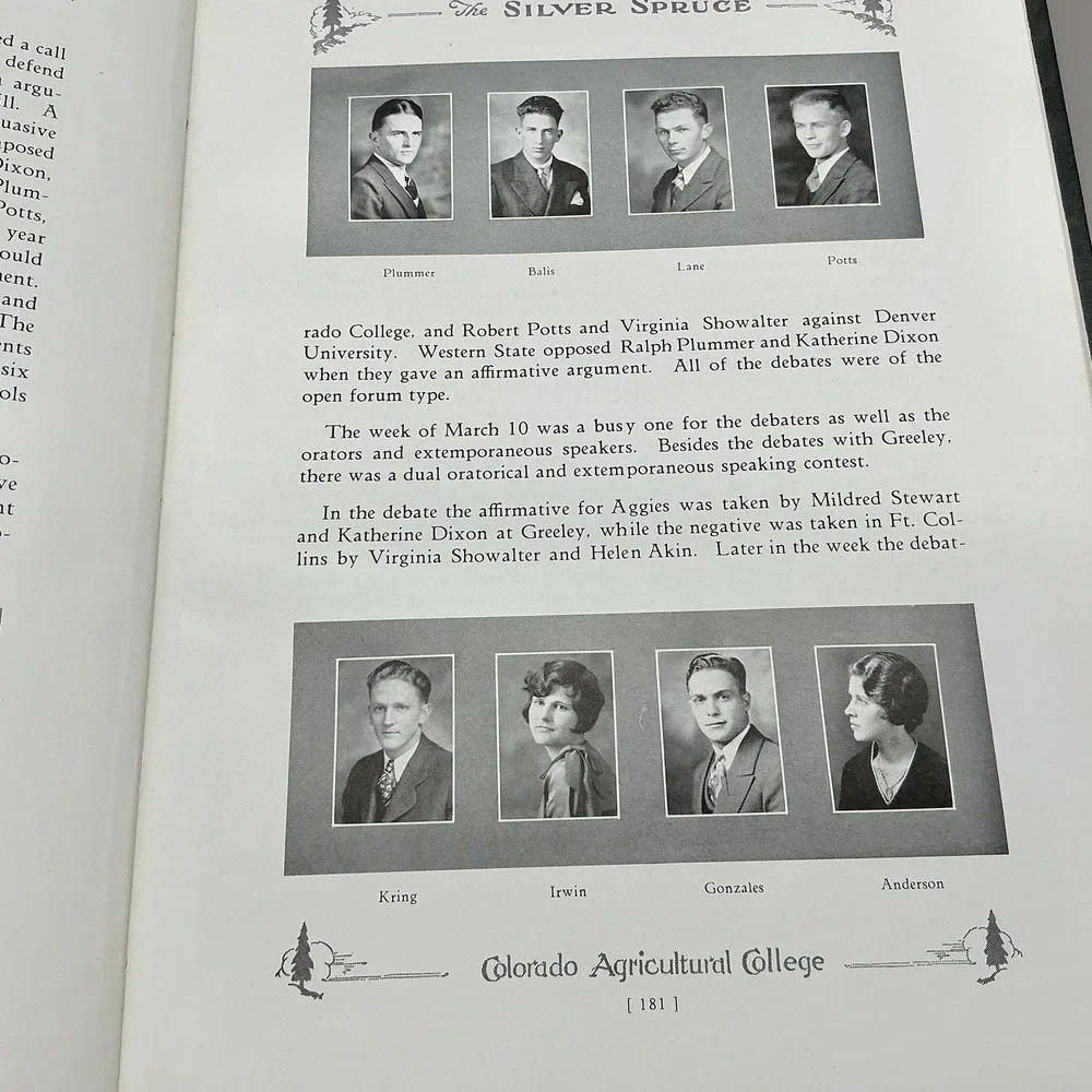 Vintage 1931‎ The Silver Spruce Colorado Agricultural College Yearbook Hardcover